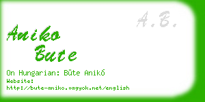 aniko bute business card